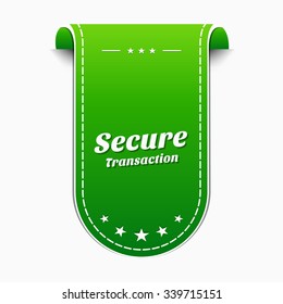 Secure Transaction Green Vector Icon Design