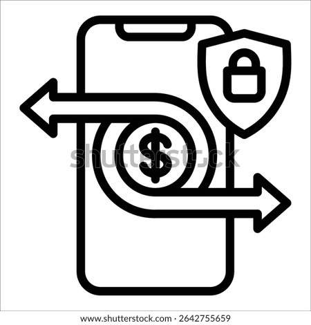 Secure Transaction Icon Element For Design