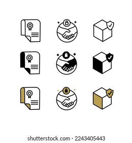 Secure transaction icon illustration concept