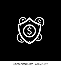 Secure Transactions Icon. Flat Design. Business Concept. Isolated Illustration.