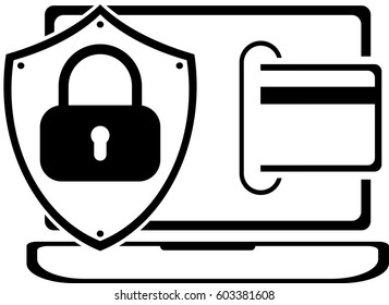 Secure transactions protection icon