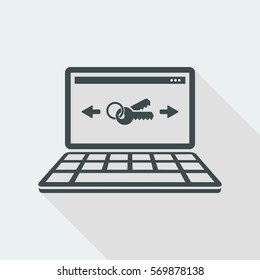 Secure transfer data - Flat minimal icon