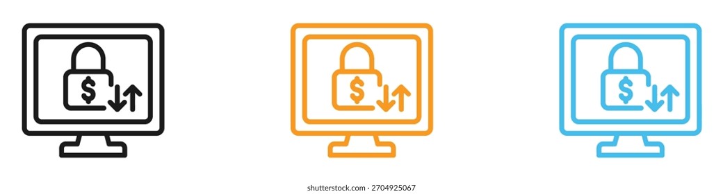 ícone de transferência segura vetor. segurança financeira, símbolo de transferências bancárias seguras na Internet. ilustração vetorial.