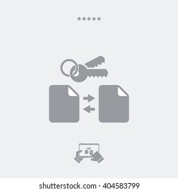 Secure transfer - Single minimal icon