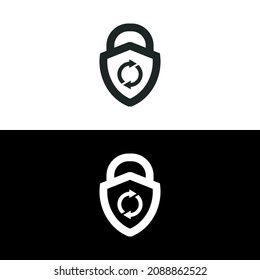 Secure Update Icon Isolated On White Background