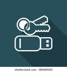 Secure usb - Flat minimal icon