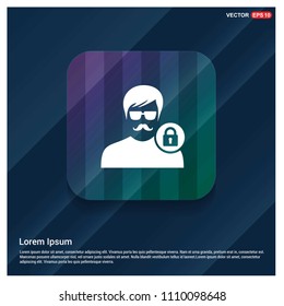 Secure User Icon - Free vector icon