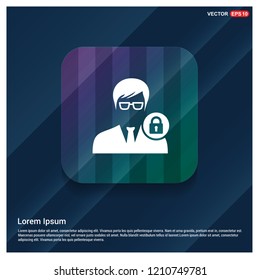 Secure User Icon - Free vector icon