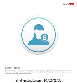 Secure User Icon Hexa White Background icon template