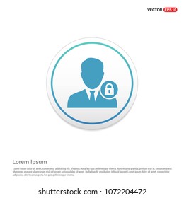 Secure User Icon Hexa White Background icon template