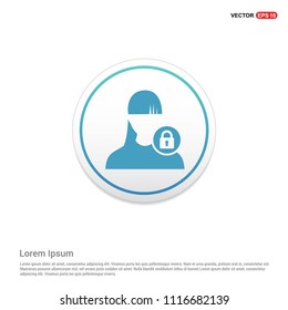 Secure User Icon Hexa White Background icon template - Free vector icon