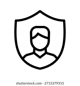 Conjunto de iconos de protección de usuario segura para privacidad, Cuentas, ciberseguridad y diseño de interfaz de usuario
