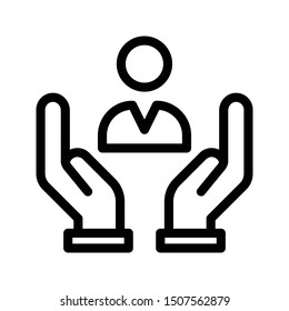 secure user thin line vector icon