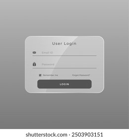 Sicherer Benutzername und Passwort Login Seite Bildschirm Vorlage Vektor