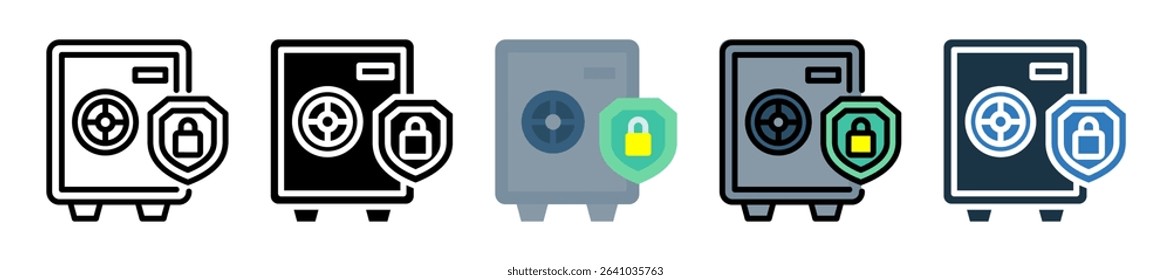 Secure Vault Icon Multiple Style