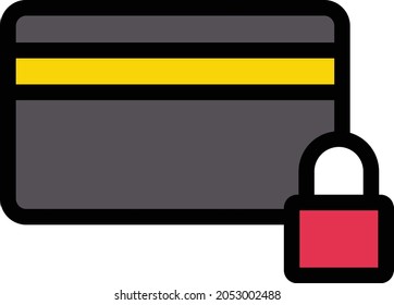 secure vector colour line icon