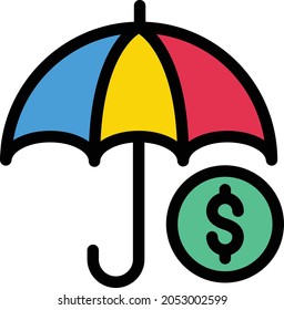 secure vector colour line icon