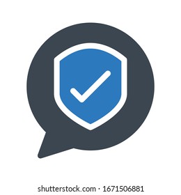 icono de color de glifo vectorial seguro 
