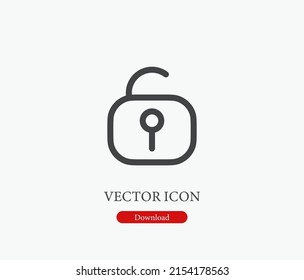 Secure vector icon. Editable stroke. Symbol in Line Art Style for Design, Presentation, Website or Mobile Apps Elements, Logo. Security symbol illustration. Pixel vector graphics - Vector