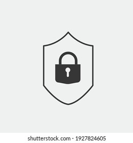 secure vector icon lock pad check mark