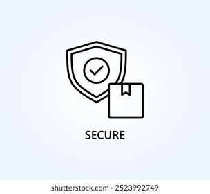 Secure Vector, Icon Or Logo Sign Symbol Illustration