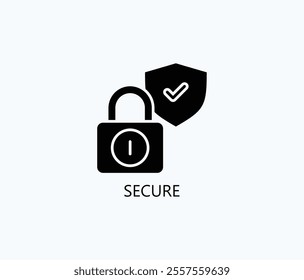 Secure Vector, Icon Or Logo Sign Symbol Illustration