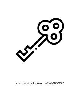 Ícone de vetor seguro de bloqueio de chave de metal, perfeito para acesso, segurança e temas imobiliários
