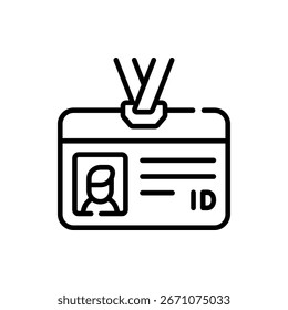 Sichere Vektorgrafik des Personalausweises für Identifikation und Zugriff, geeignet für Sicherheits-, Mitarbeiter- und Veranstaltungsthemen