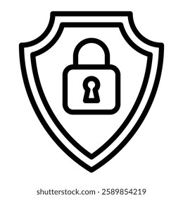 Secure Vector Line Icon Design For Personal And Commercial use