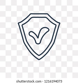 Secure vector outline icon isolated on transparent background, high quality linear Secure transparency concept can be used web and mobile