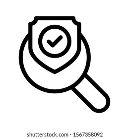 secure vector thin line icon 