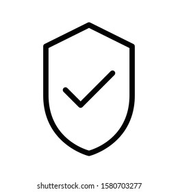 secure vector thin line icon 