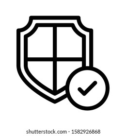 secure vector thin line   icon 