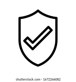 secure vector thin line icon 