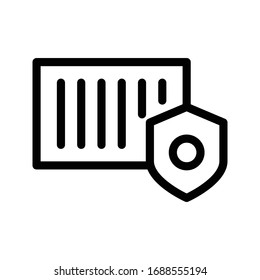 secure vector thin line icon 