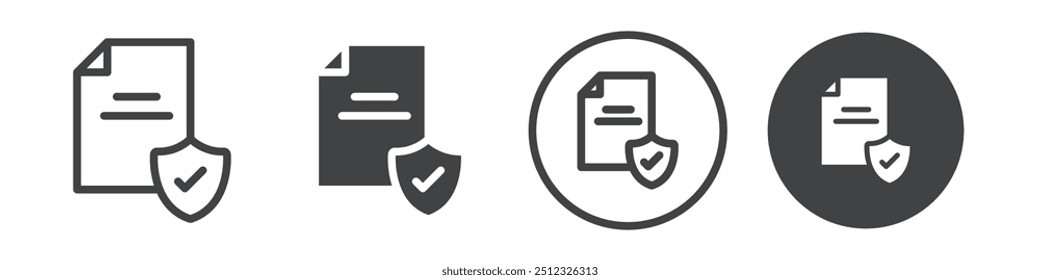 Contorno del logotipo del Vector del icono de verificación segura