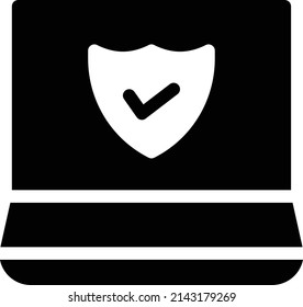 secure vetor glyph flat icon