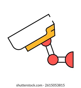 secure video camera line icon vector. secure video camera sign. isolated symbol illustration
