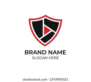 Secure video, safe video, shield with video icon