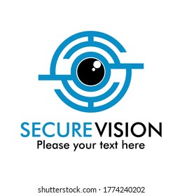 Ilustración de diseño del logotipo de visión segura.
