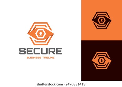 secure vision s letter logo vector