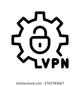 Secure VPN Configuration Lock Setting Outline Sign