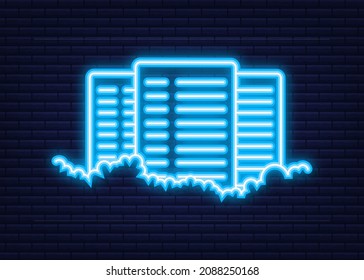 Secure VPN connection concept. Neon icon. Virtual private network connectivity overview. Vector illustration.