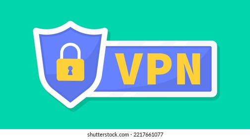 Secure VPN connection concept. Network security antivirus VPN privacy. Virtual private network connectivity overview. Data protection. Safety internet technology, data secure. Vector illustration
