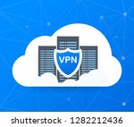 Secure VPN connection concept. Virtual private network connectivity overview.. Vector stock illustration.