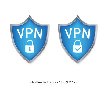Secure VPN connection concept. Virtual private network connectivity overview. Safety internet technology, data secure. 3d icon with vpn for concept design.