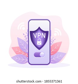 Secure VPN connection concept. Virtual private network connectivity overview. Safety internet technology, data secure. 3d icon with vpn for concept design.