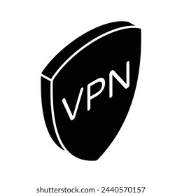 Secure vpn, network protection isometric vector design