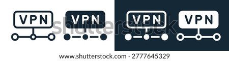 Secure VPN Server Icon. Online Privacy Protection. Vector Illustration