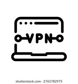Secure VPN Tunnel Computer Connection Icon
